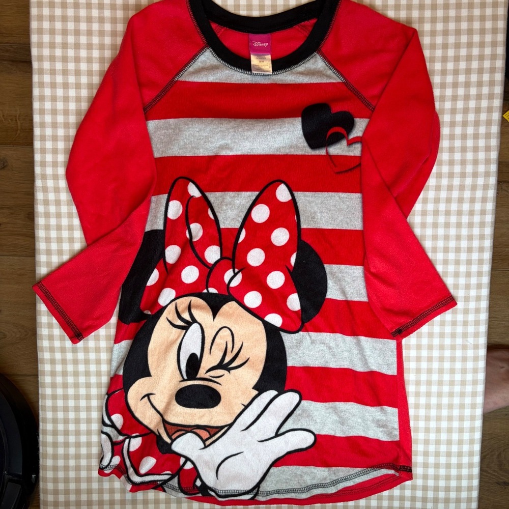 Size M Minnie Mouse Nightgown / Fleece Disney Pajama Dress